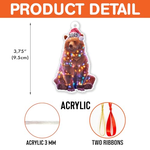 Ours marron ornement incassable pour éviter les décorations brisées - 5