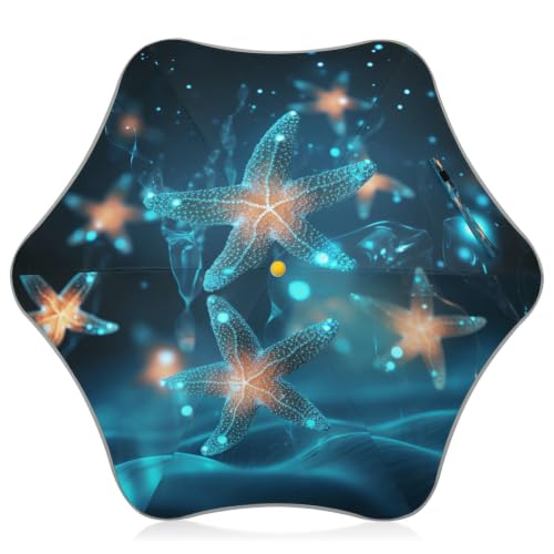 Parapluie pliant pour enfants bleu idéal pour aller à l'école sous la pluie en sécurité