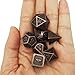 Haxtec Antique Copper Metal DND Dice Set 7 Die Polyhedral D&D Dice Compatible with Dungeons and Dragons Gift TTRPG