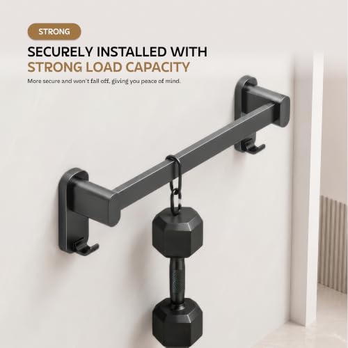 Image of Amazon Basics Towel Rod for Bathroom - 12 Inch Rust Resistant Aluminum Towel Holder, Strong Wall Mounted Towel Hanger for Bathroom & Kitchen Sink Pack of 1