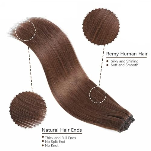 Extensiones de cabello humano marrón chocolate para lucir un look espectacular 3