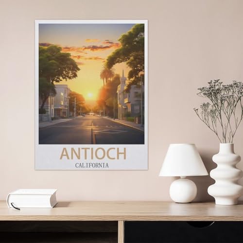 BEAYODKP Plaque en métal vintage，Antioch, Californie，pour cafés, bars, pubs, magasins, décoration murale amusante et rétro pour homme et femme(30x40cm 12x16 inch-DL100 – vue 2