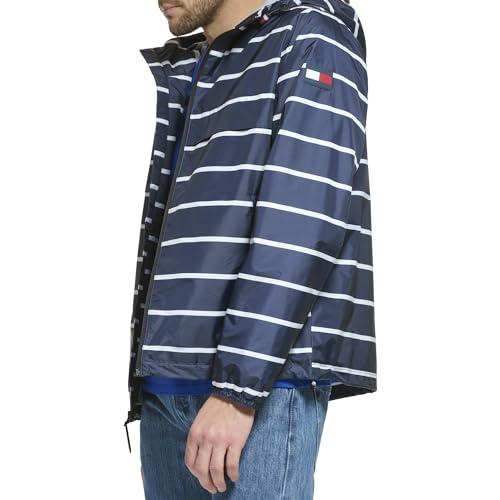 Image of Tommy Hilfiger Men's Simple Hooded Rain Jacket