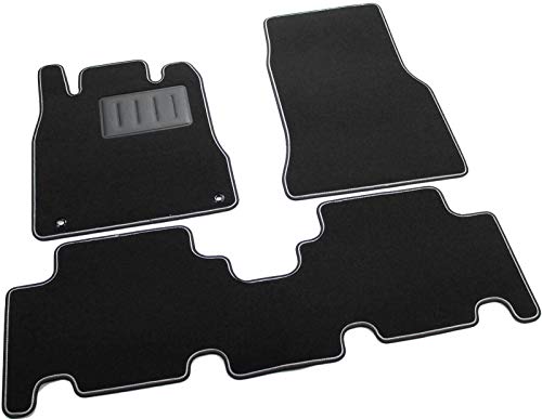 Il Tappeto Auto SPRINT02900 Alfombrillas para Coche, Negras, Antideslizantes, Borde Bicolor, Refuerzo de tacón Fabricado en Goma, Clase A W168, Versión Paso Corto, 1998>2004.