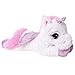TE-Trend plüschpferd Cheval Licorne Unicorn Animaux en Peluche allongé 45cm Violet glitzerhorn avec Grands Yeux, Blanc