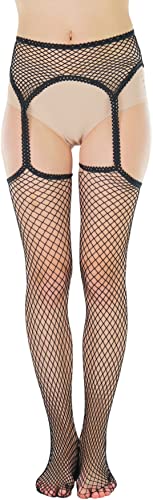 Image of ToBeInStyle Women's Attached Garter Belt Suspender Nylon Stocking Pantyhose