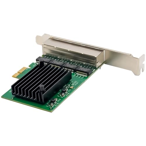 Tarjeta de red Inline Quad Gigabit 4 puertos RJ45 1Gb/s PCIe x1 con soporte Low Profile 51127B miniatura 4
