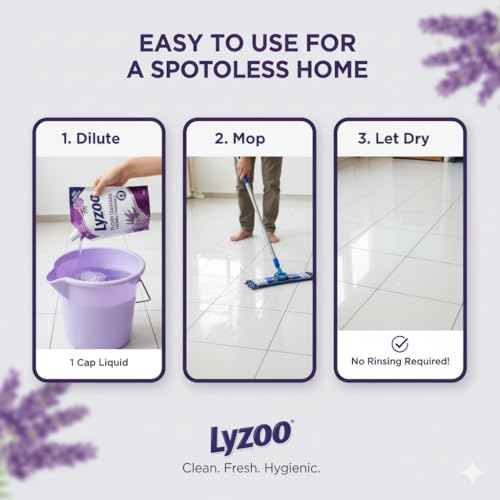 Image of Disinfectant Surface Floor Cleaner Lavender and Rose Fragrance 1 Litre Pack of 2