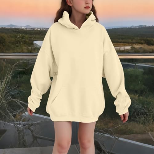 Oversized Hoodies for Teen Girls Boys Classic Pullover Sweatshirt Casual Lightweight Y2k Fall Winter Coat with Pocket2