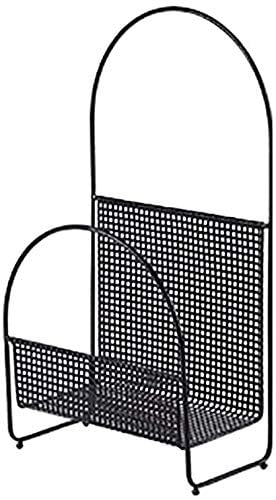 Indian Decor 454050 Floor-Standing Home Magazine Rack | Creative Metal Wrought Iron Family Newspaper Rack | Living Room Decorative Bookshelf 38x20x65cm - Made in India!