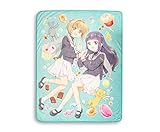Cardcaptor Sakura Plush Fleece Throw Blanket | Cozy Sherpa Cover For Sofa And Bed, Home Decor Room Essentials | Anime Manga Gifts And Collectibles | 45 x 60 Inches