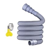 食器洗い機用排水ホース,RV用排水パイプ | 360度回転可能クリップ付排水ホース 洗濯機 食器洗い機 蛇口用対応