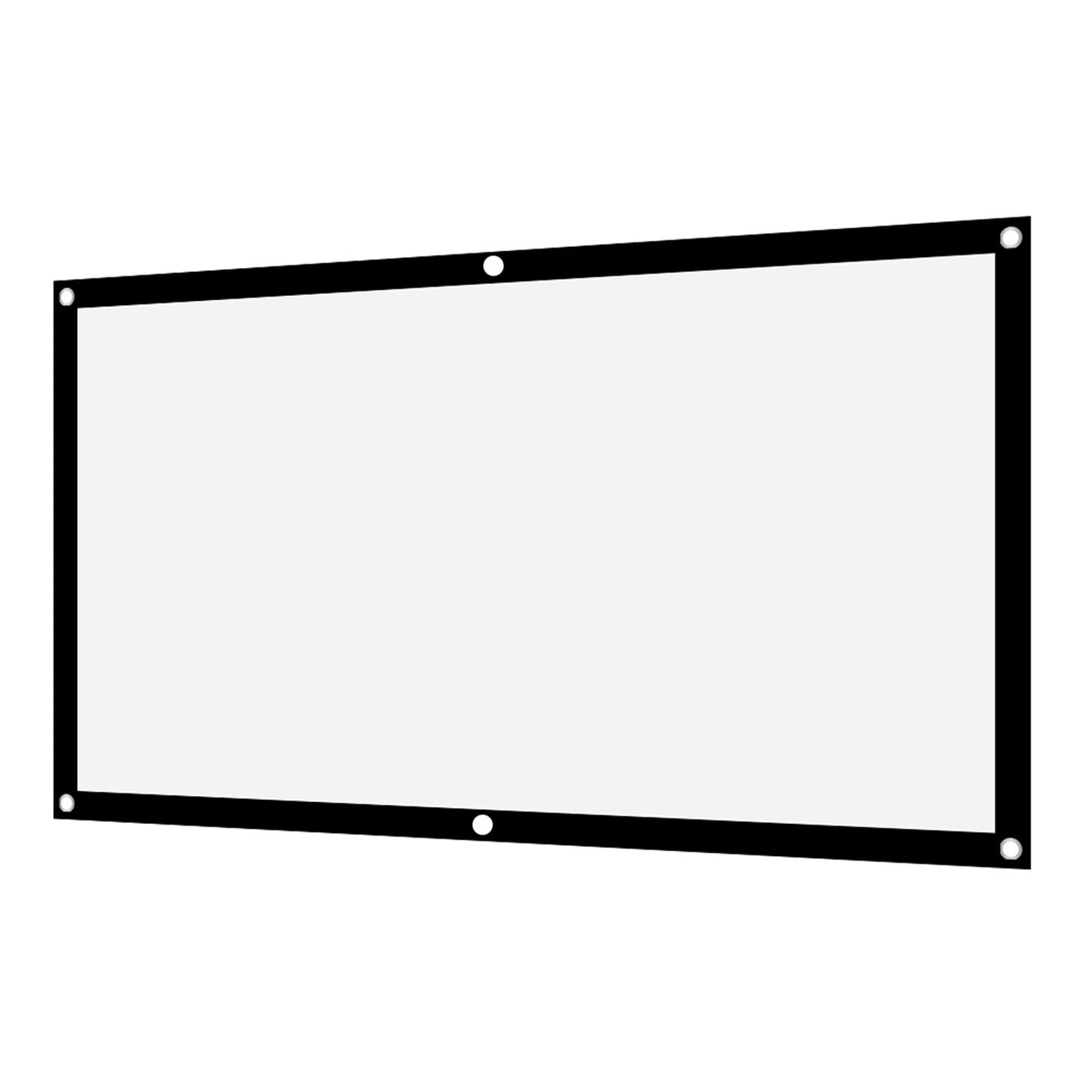 Ecran De Projection, Écran de Projecteur 50 16: 9 épaissir Portable Non Pli Doux Polyester Blanc Projecteur Rideau écran de Projection