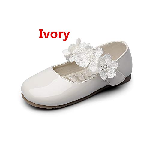 Kid Girl's Offwhite Marry Jane Flat Shoes Strap2