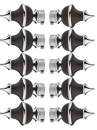 Buy WANIEE Stainless Steel Curtain Bracket Finials Without Support for ...