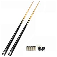 YRU Billard Queue Set Für Kinder - 2 Stück Kurz-Queues 50-122cm Aus Escheholz