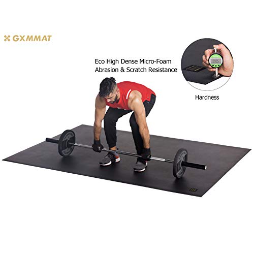 Gxmmat Large Exercise Mat 6'X6'X7Mm, Workout Mats For Home Gym Flooring, Extra Wide And Thick Durable Cardio Mat, High Density Non Slip Fitness Mat For Plyo, Mma, Jump Rope, Stretch, Shoe Friendly #TOP4