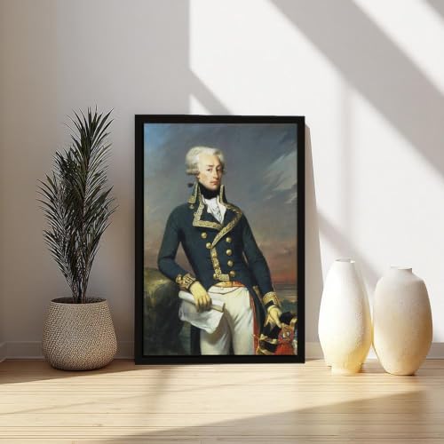 Portrait Marquis De Lafayette impression sur toile 61x91.4 cm WCYB cadre suspendre