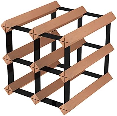 WLL-DP Freestanding Countertop Wine Rack Beech Wood Wine Storage Shelf Wine Holder, for Tabletop Cabinet Bar Dining Room Kitchen Pantry, Hold 4~6 Bottles
