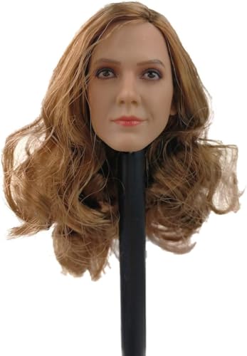 Tête de femme 1/6 aux cheveux bruns pour figurine articulée de 30,5 cm