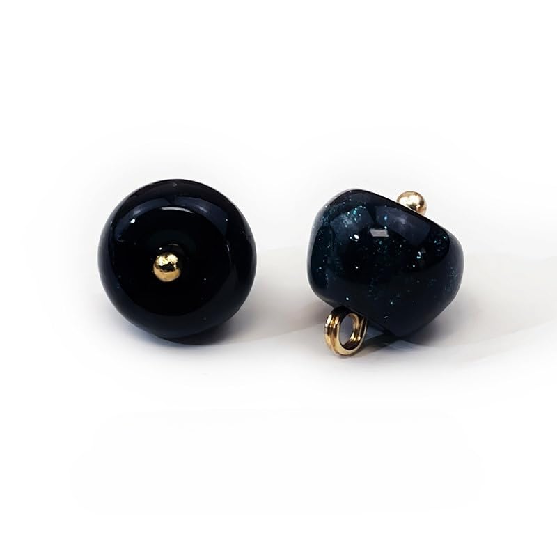 Guziki perłowe Guziki perłowe, 20 szt., 11 mm, fioletowe, małe, okrągłe kulki, do wyrobu tkanin, z żywicy, trzonkiem(19# Black)