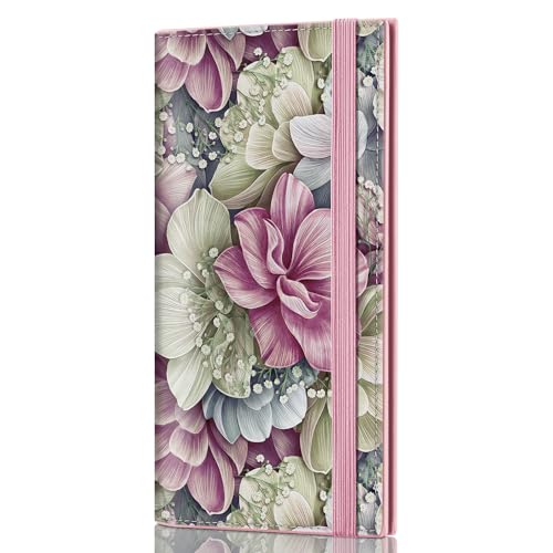 Airkit Boho Floral Checkbook Covers for Personal Checkbook PU Leather Checkbook Holder for Men and Women