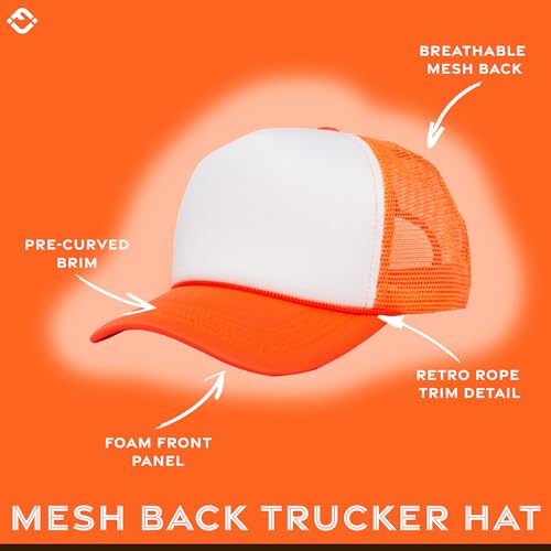 Image of Funky Junque Blank Mesh Foam Lightweight Snapback Trucker Hat | Lightweight Foam Trucker Hat with Breathable Mesh Back, Golf Beach and Street Style, Trendy Trucker Hats for Men