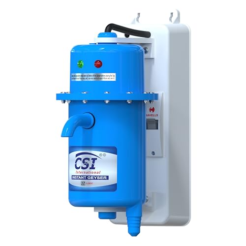 Image of CAPITAL Instant Water Geyser 1L | Portable Electric Water Heater for Bathroom & Kitchen | ABS Shockproof Body | Fast Heating Mini Geyser | Auto Cut-Off Safety 1-Year Warranty | Light Blue