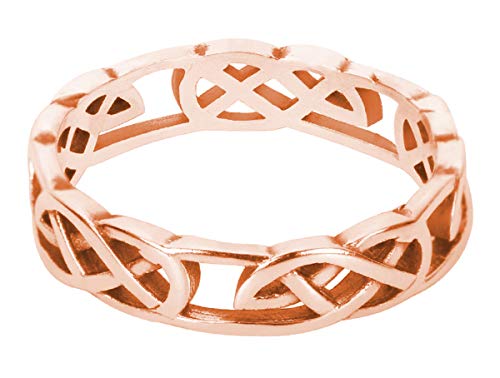 CloseoutWarehouse 925 Sterling Silver Celtic Wicca Pagan Eternity Ring (Sizes 2-15)3