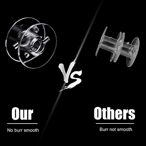 image for Joyberg 100 Pcs Bobbins, Bobbins for Sewing Machine, Plastic Bobbin, S