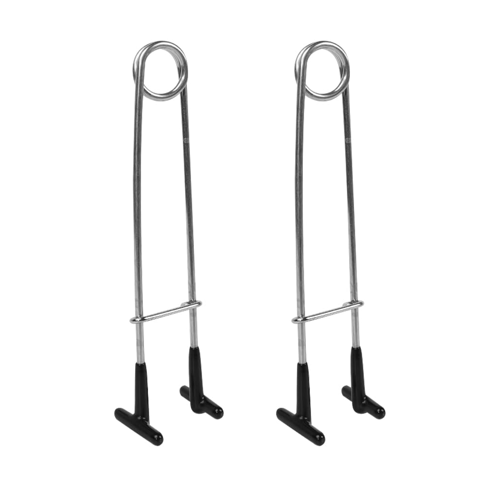 Sarini 2 Pcs Fish Mouth Spreader Fish Mouth Opener Spring Steel Jaw Retractor Stainless Steel Fish Mouth Hook Remover Jaw Spreader Fishing Accessories