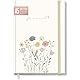 paper&you® Bullet Journal dotted A5 mit Gummiband Flower Joy 156 Seiten, Notizbuch gepunktet, Tagebuch - nachhaltig & klimafreundlich