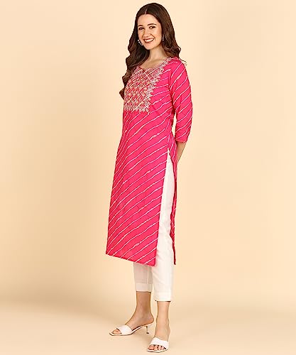 Image of Maaesa Printed Cotton Kurta for Women