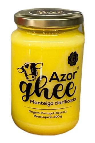AzorGhee - (Ghee Clarified Butter - Azores Island origin - The land of the happy cows) Burro chiarificato Ghee - Origine delle Isole Azzorre - La terra delle mucche felici - 470gr Barattolo di vetro