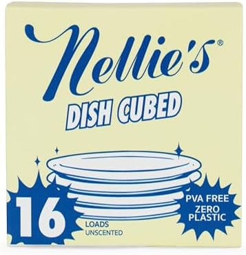 Nellie's Dish Cubed - Eco-Conscious Dishwasher Detergent - Less Plastic, More Planet Friendly - Highly Concentrated Cleaning Power - Convenient and Space-Saving - Effective on Grease and Grime image 5