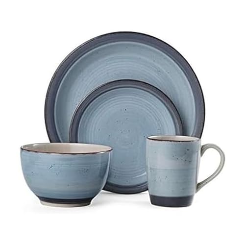 陶瓷餐具16件套,蓝色