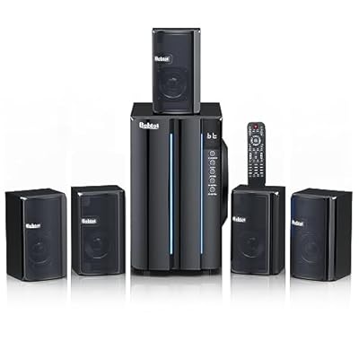 Bobtot Home Theater Surround Sound System for TV - 6.5inch Subwoofer 800W Peak Deep Bass 5.1 Wired Satellite Speakers Audio Stereo Systems Support HDMI ARC Optical Bluetooth Aux Input