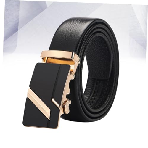 Leather Belt for Men Automatic Buckle Jeans Belt Imitation Leather Casual Strap2