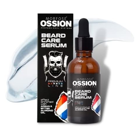 Suero Morfose Ossion Premium para el cuidado de la barba con aceite de argán y almendras amargas (50 ml) Cover