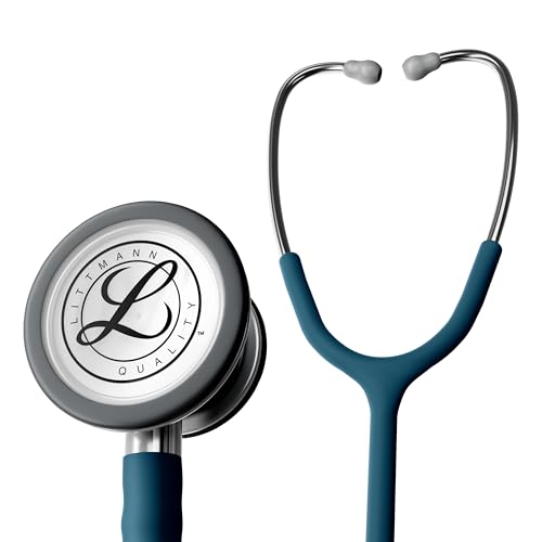 Image of 3M Littmann Classic III Stethoscope, 5623C, 27 inch Caribbean Blue Satin Finish Tube for Added Comfort, Flexibility and Cleanability, Stainless Steel Chestpiece, More Than 2X as Loud, Weighs Less