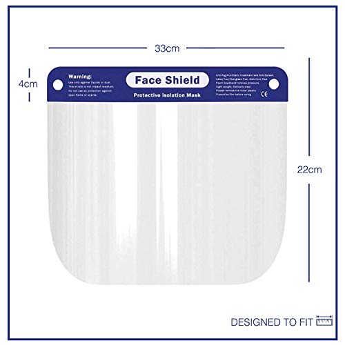 Glasses Face Visors, Clear,Transparent, 1 count (Pack of 10) - Image 2