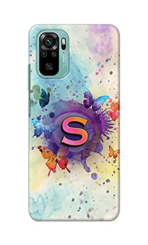 Image of PRINTFIDAA� Printed Hard Back Cover Case for Mi Redmi Note 10 | Mi Redmi Note 10S Back Cover (Alphabet S) -2808