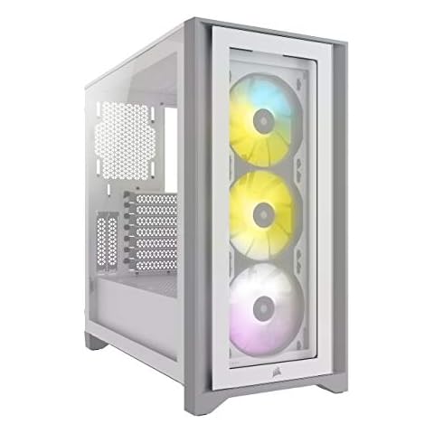 Corsair iCUE 4000X RGB Chasis ATX Semitorre Blanco Cover