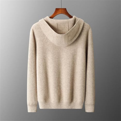 Hooded Sweater for Men Top with Zipper and Pocket Comfortable Knit Sweaters Wool Jumper Cardigan2