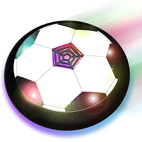 TODARRUN Kids Toys LED Hover Football Gifts for Boys Girls 3 4 5 6 7 8-12 Year Old Toys Air Power Soccer Ball Indoor Outdoor Game