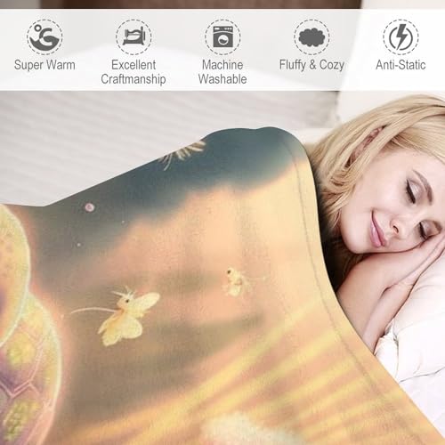 Couverture tortue pour soirée cocooning plaid de canapé en flannel