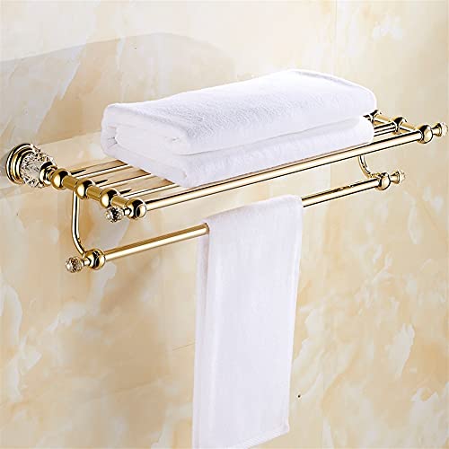 Porte-serviettes salle de bain hôtel mural avec étagère en cristal