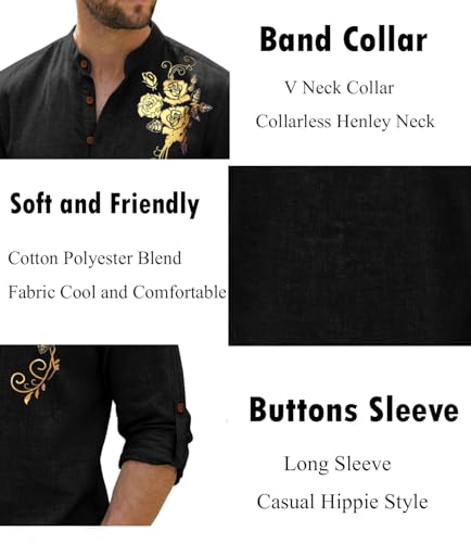 Image of Zombom Men's Cotton Polyester Blend Mandarin Collar Self One Design Printed Full Sleeve Regular Fit Casual Short Kurta