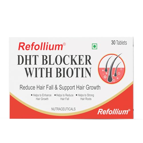 Image of DHT Blocker with Biotin Tablets Advanced Formula | Hair Growth Supplement for Men & Women | Supports Hair Growth, Thick Hair & Strong Roots & Reduce Hair Fall, Tablets (30 Tablets)