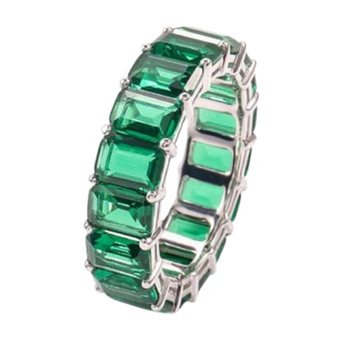 Bague émeraude argent 925 anti-ternissement, un éclat VVS durable sans irritation